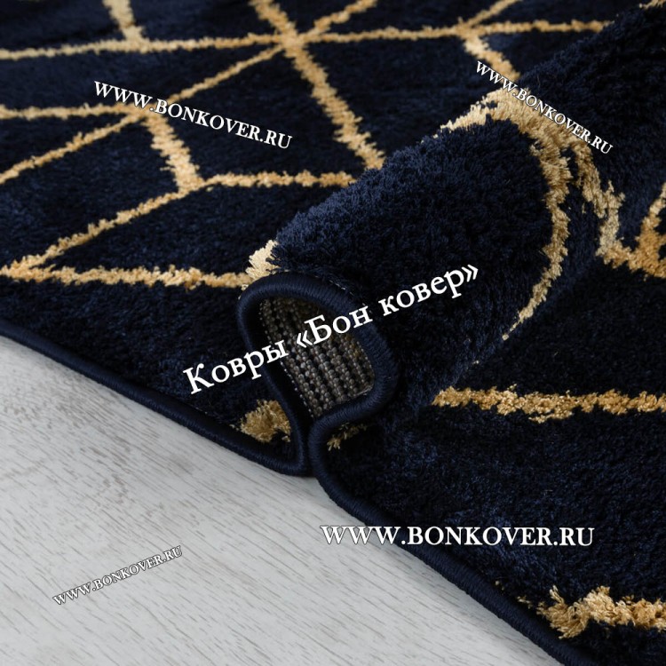 Современный Турецкий Ковер Дизайн 88 Темно-синий