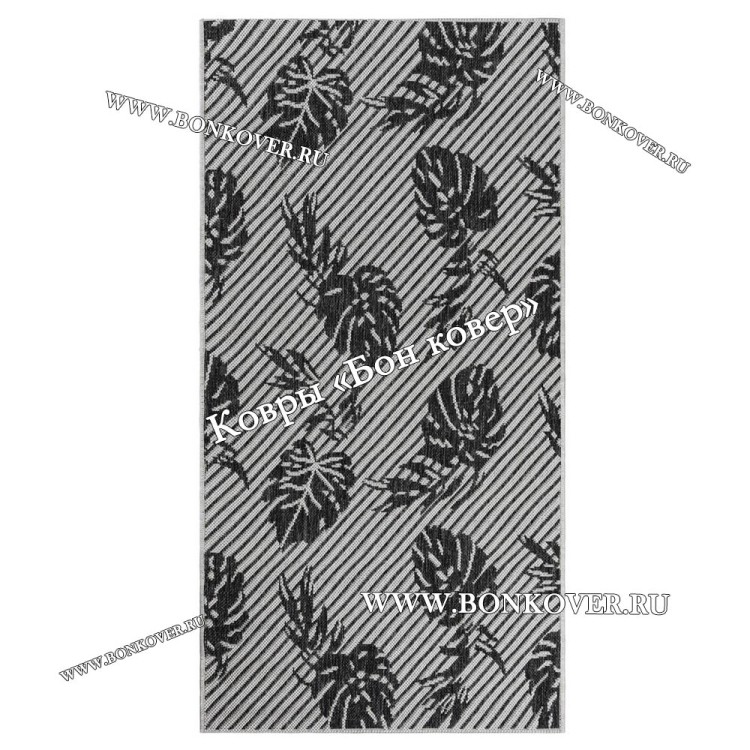 Безворсовый ковер дизайн 120 серый