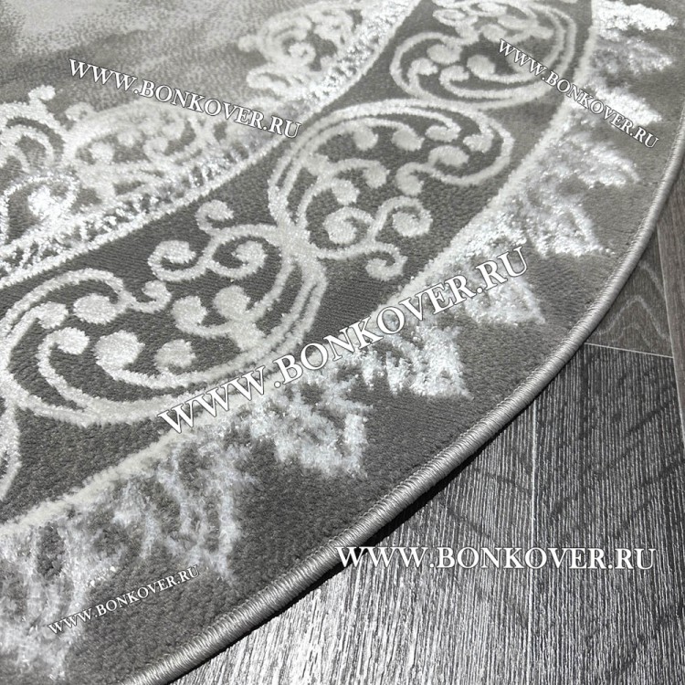 Современный Турецкий Ковер Дизайн 182 Серый Овал