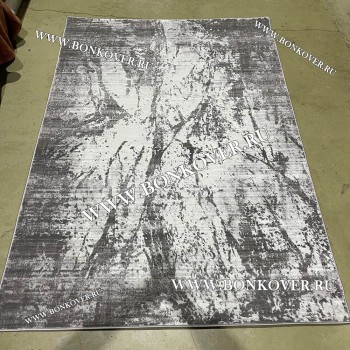 Современный Турецкий Ковер Дизайн 190 Серый с Белым