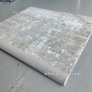 Современный Ковер Дизайн 070 Серый с Белым