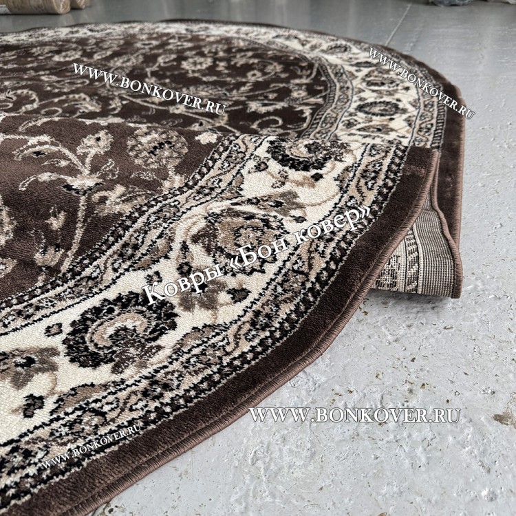 Ковер Для Гостиной Арт 23857 Темно-Коричневый Овал