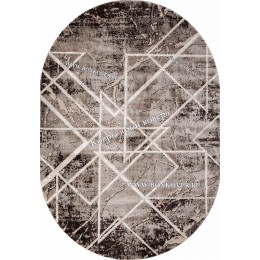 Абстрактный ковер дизайн 90 Коричневый Овал