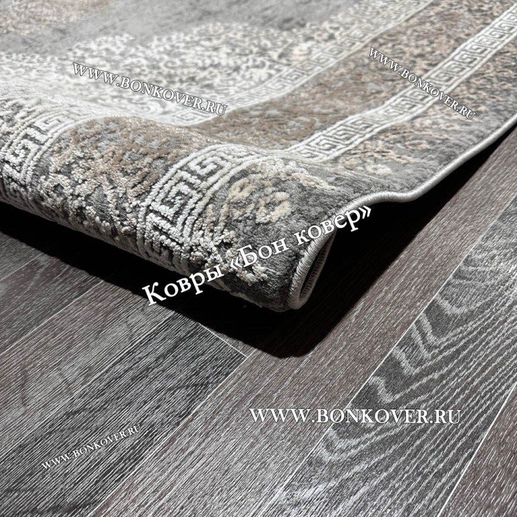 Классический ковер дизайн 93 Коричневый с серым