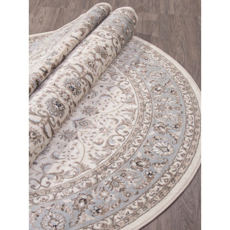 Ковер Valencia deluxe F014 CREAM-L.BLUE Овал